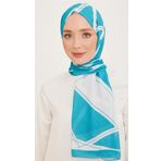 Armine 10003-21 Turkuaz Mavi Trend Şal
