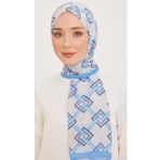 Armine 10006-19 Mavi Karma Desen Trend Şal