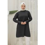 Armine 24KTD404 Trend Siyah Triko Tunik