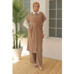 Armine 24YT636 Trend Yelekli Pantolonlu 2'li Vizon Takım