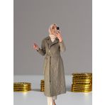 Armine 25YT811 Trend Gold Fermuarlı Kapitone Haki Kap