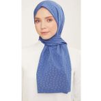 Armine 4-125 İndigo Kalpli Şal