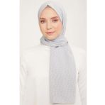 Armine 4-355 Açık Gri Kalpli Şal