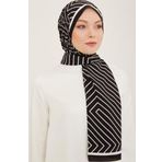Armine 5761-01 Trend Defne Siyah Beyaz Şal