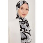 Armine 6348-2-02 Siyah Beyaz Şal