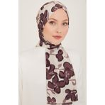 Armine 6348-23 Mürdüm Krem Şal