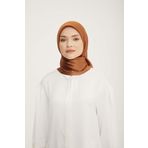 Armine 802 Trend Kahve Düz Renk Jan Jan Şifon Eşarp