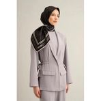 Armine 84 Twill Ipek Eşarp 9301D, Siyah