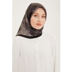 Armine 8933D-54 Tivil Siyah 2023 İlkbahar Yaz İpek Eşarp