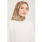 Armine 9004-42 Kahve Kare Desenli Eşarp