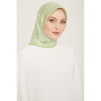 Armine 9113-01 Fosfor Yeşil Puantiye Desen Sura İpek Eşarp