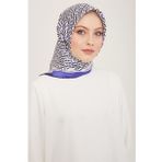 Armine 9149-38 Mor Geometrik Desen Tivil İpek Eşarp