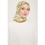 Armine 9156-36 Beyaz-Soft Yeşil Puantiye Desen Sura İpek Eşarp