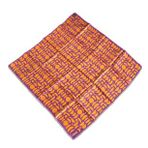 Armine 9174-36 Mor Turuncu Geometrik Desen Sura İpek Eşarp