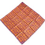 Armine 9174-36 Mor Turuncu Geometrik Desen Tivil İpek Eşarp