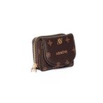 Armine C10 Mini Kahverengi Baskılı Kadın Cüzdan