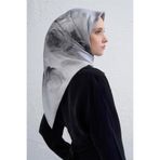 Armine Çiçek Desenli İpek Twill Eşarp, Tek Ebat, P-00000000006250, Renkli, kadın
