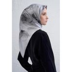 Armine Çiçek Desenli İpek Twill Eşarp, Tek Ebat, P-00000000006250, Renkli, kadın