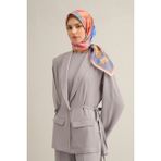 Armine Çiçek Desenli Saf İpek Sura Eşarp 9324 07 - Renkli