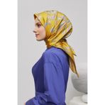 Armine Çiçek Desenli Saf İpek Sura Eşarp 9324D 04