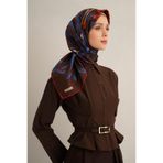 Armine Çiçek Desenli Saf İpek Twill Eşarp 9322D 84