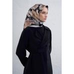 Armine Çiçek Desenli Saf İpek Twill Eşarp 9403D 84