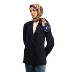Armine Çiçek Desenli Saf İpek Twill Eşarp, Tek Ebat, SYR45352, Renkli, kadın