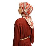 Armine Desenli Saf Ipek Sura Eşarp 9303-85, Bordo