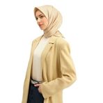 Armine Desenli Saf Ipek Sura Eşarp 9307-01, Gri