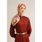 Armine Desenli Saf Ipek Sura Eşarp 9336-05, Çok Renkli