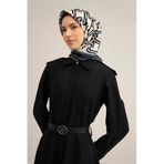 Armine Desenli Saf Ipek Sura Eşarp 9343-80, Lacivert