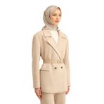 Armine Desenli Saf Ipek Twill Eşarp 9301-05, Camel