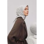 Armine Desenli Saf Ipek Twill Eşarp 9301 83, Metalik