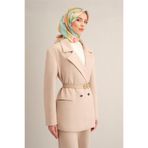 Armine Desenli Saf Ipek Twill Eşarp 9306-37, Pembe