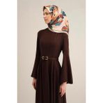 Armine Desenli Saf Ipek Twill Eşarp 9312- 04
