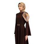 Armine Desenli Saf Ipek Twill Eşarp 9333-32, Sari