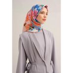 Armine Desenli Saf Ipek Twill Eşarp 9334-08, Pudra
