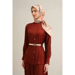 Armine Desenli Saf Ipek Twill Eşarp 9338-55, Pudra