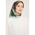 Armine Dj Saf Ipek Eşarp 9024D (S) (Nostalji Sura), Mavi