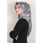 Armine Düz Ipek Eşarp 1193 Gümüş