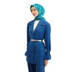 Armine Etnik Desenli Saf İpek Twill Eşarp, Tek Ebat, SYR44688, Renkli, kadın