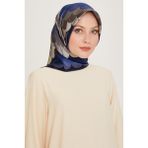Armine Geometrik Desenli Sura Saf İpek Eşarp 9212D 82 - Renkli
