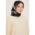 Armine Geometrik Desenli Twill Saf İpek Eşarp 9212D 81 81