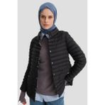 Armine Ince Kapitone Mont 24KD7524 Siyah - 42