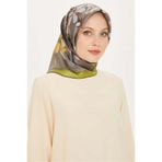 Armine İpek Eşarp 2025 Kış - 9215-34 Yağ Yeşili Twill