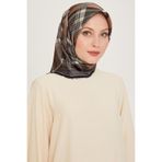 Armine Ipek Eşarp 2025 Kış - 9223-32 Siyah Vizon Twill, Vizon