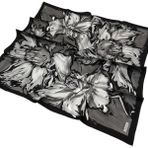 Armine İpek Eşarp 2025 Yaz - 9337-86 Siyah Gri Twill