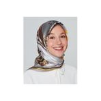 Armine Ipek Eşarp Nostalji - 8303-37 Gri Sarı Twill, 37
