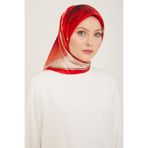 Armine İpek Eşarp Nostalji 90x90, Tek Ebat, E24YA9100D04, Kırmızı, kadın