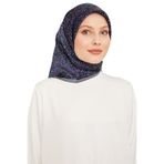 Armine İpek Eşarp Nostalji Ekru, 90x90, E23KA9013D04, Lacivert, kadın